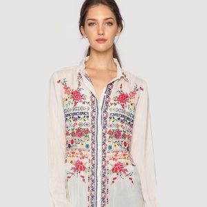Johnny Was Embroidery Button Down